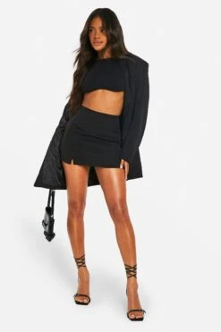 Minirock Mit Schlitz -Günstiges Mode Takt Geschäft fzz33185 black xl 2