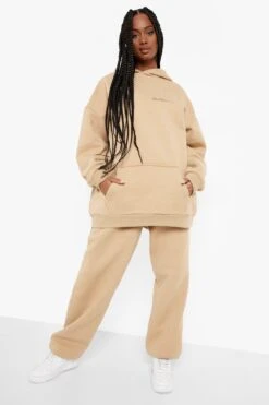 Recycelte Premium Oversize Jogginghose Mit Design-Text -Günstiges Mode Takt Geschäft fzz36852 taupe xl 2