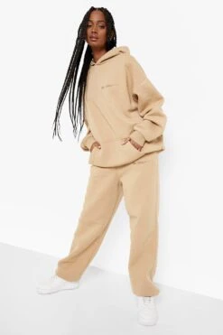 Recycelte Premium Oversize Jogginghose Mit Design-Text -Günstiges Mode Takt Geschäft fzz36852 taupe xl 3