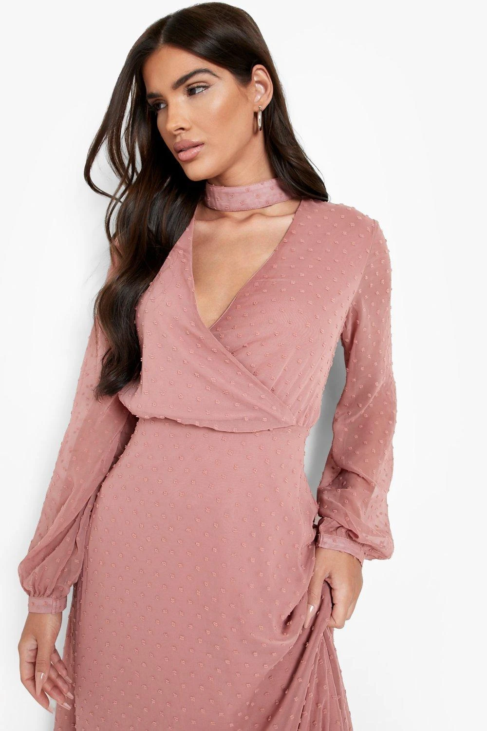 Langärmliges Wickel-Maxikleid 4 Langärmliges Wickel-Maxikleid – Bild 4