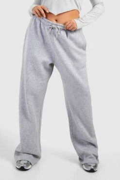 Plus Low-Rise Jogginghose Mit Weitem Bein -Günstiges Mode Takt Geschäft gzz21701 grey20marl xl 3