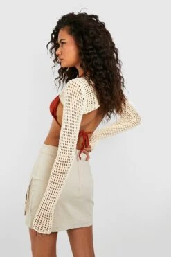 Cargo-Minirock Mit Tasche Vorne -Günstiges Mode Takt Geschäft gzz23089 cream xl 1