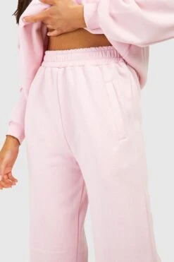 Jogginghose Mit Geradem Bein Und Geteiltem Saum 7 Jogginghose Mit Geradem Bein Und Geteiltem Saum -Günstiges Mode Takt Geschäft gzz27756 pink xl 3