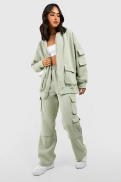 Hoodie Mit Cargo-Tasche Und Reißverschluss -Günstiges Mode Takt Geschäft gzz27783 sage xl 2