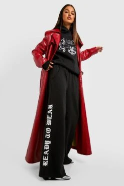 Jogginghose Mit Weitem Bein Und Gothic-Print -Günstiges Mode Takt Geschäft gzz32544 black xl 2