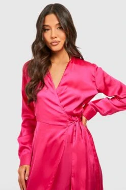 Das Midi-Wickelkleid -Günstiges Mode Takt Geschäft gzz32897 hot20pink xl 3