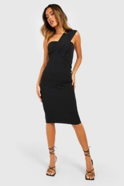 Asymmetrisches Wickel-Midikleid 6 Asymmetrisches Wickel-Midikleid -Günstiges Mode Takt Geschäft gzz35797 black xl 2