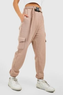 Cargo-Jogginghose Mit Gürtel -Günstiges Mode Takt Geschäft gzz36268 taupe xl 2