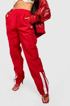 Nylon Jogginghose Mit Weitem Bein -Günstiges Mode Takt Geschäft gzz37292 red xl 3