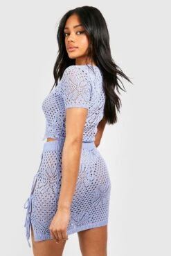 Floraler Geschnürter Cardigan & Minirock 5 Floraler Geschnürter Cardigan & Minirock -Günstiges Mode Takt Geschäft gzz40309 baby20blue xl 1