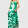 Maxikleid Mit Marmor-Print