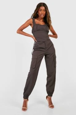 Lockere Cargohose -Günstiges Mode Takt Geschäft gzz47366 espresso xl 2