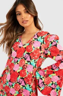 Das Gemusterte Maxikleid 7 Das Gemusterte Maxikleid -Günstiges Mode Takt Geschäft gzz48134 red xl 3