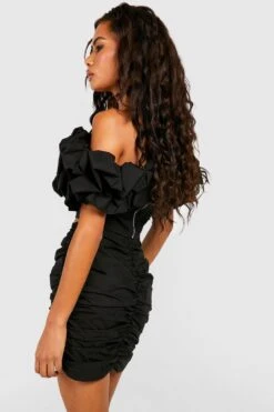 Minirock Mit Seitlicher Raffung -Günstiges Mode Takt Geschäft gzz48619 black xl 1