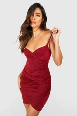 Bodycon-Kleid Mit Wickel-Detail 6 Bodycon-Kleid Mit Wickel-Detail -Günstiges Mode Takt Geschäft gzz48727 berry xl 2