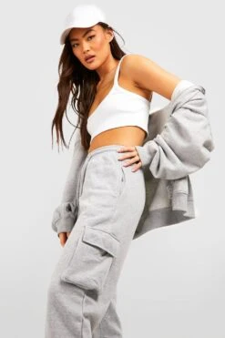 Oversize Jogginghose Mit Cargo-Taschen -Günstiges Mode Takt Geschäft gzz49709 ash20grey xl 2