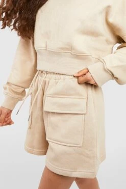 Sweat-Shorts Mit Cargo-Taschen -Günstiges Mode Takt Geschäft gzz49734 stone xl 3