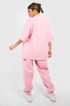 Jogginghose Mit 3D Slogan Stickerei 5 Jogginghose Mit 3D Slogan Stickerei -Günstiges Mode Takt Geschäft gzz49869 pink xl 1