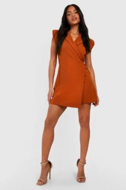 Ärmelloses Jersey Wickel-Blazerkleid Aus Crepestoff -Günstiges Mode Takt Geschäft gzz50481 spice xl 2