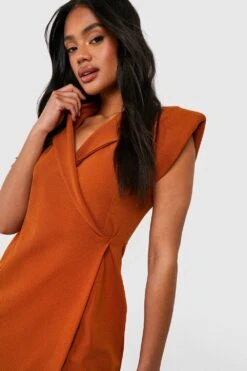 Ärmelloses Jersey Wickel-Blazerkleid Aus Crepestoff -Günstiges Mode Takt Geschäft gzz50481 spice xl 3