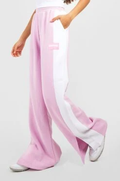 Coloblock Jogginghose Mit Geteiltem Saum 7 Coloblock Jogginghose Mit Geteiltem Saum -Günstiges Mode Takt Geschäft gzz50789 lilac xl 3