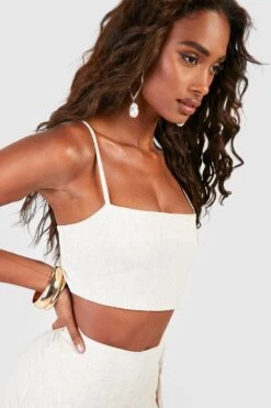 Leinen Crop Top Mit Spaghetti-Trägern 7 Leinen Crop Top Mit Spaghetti-Trägern -Günstiges Mode Takt Geschäft gzz51357 natural20beige xl 3