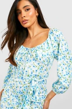 Strukturiertes Florales Minikleid -Günstiges Mode Takt Geschäft gzz51793 ivory xl 3