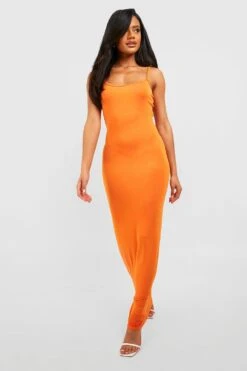 Rundhals-Maxikleid -Günstiges Mode Takt Geschäft gzz51812 orange xl 2
