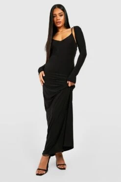 Bolero-Maxikleid 6 Bolero-Maxikleid -Günstiges Mode Takt Geschäft gzz52285 black xl 2