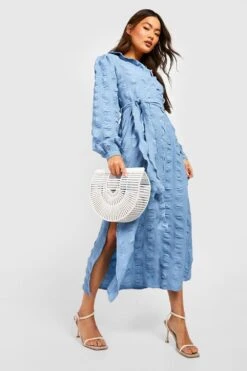 Strukturiertes Hemd-Kleid 6 Strukturiertes Hemd-Kleid -Günstiges Mode Takt Geschäft gzz54407 pale20blue xl 2