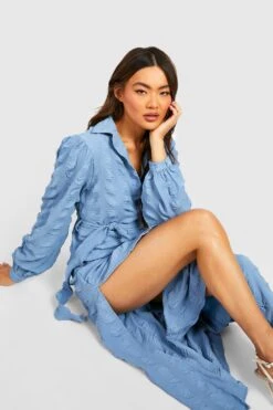 Strukturiertes Hemd-Kleid 7 Strukturiertes Hemd-Kleid -Günstiges Mode Takt Geschäft gzz54407 pale20blue xl 3