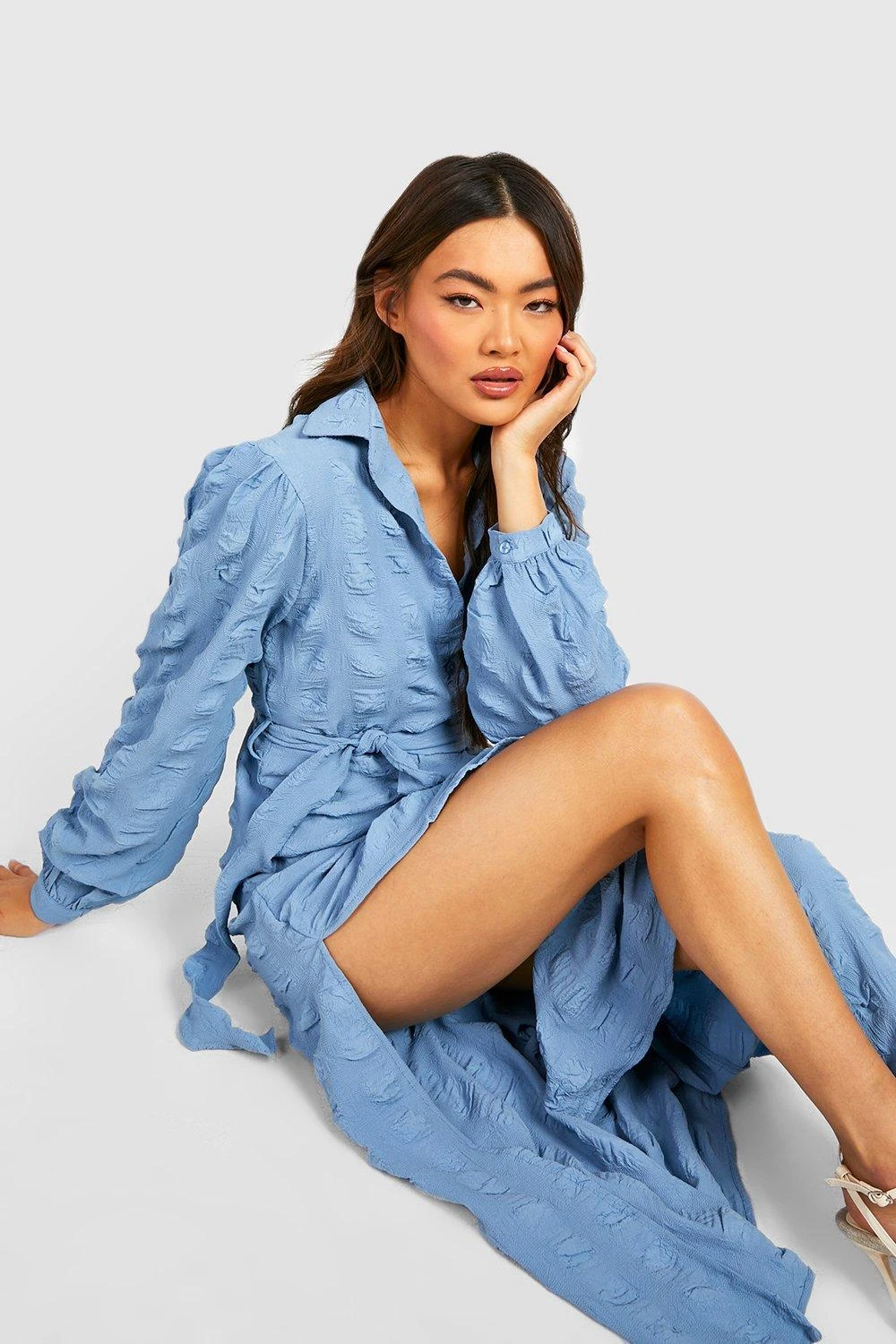 Strukturiertes Hemd-Kleid 4 Strukturiertes Hemd-Kleid – Bild 4