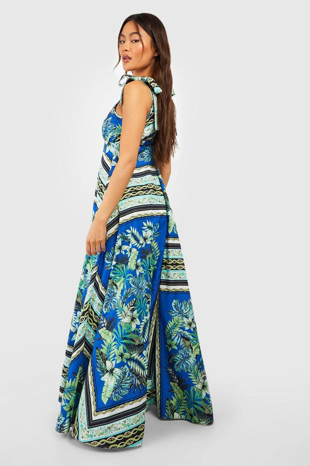 Maxikleid Mit Palmen-Print 2 Maxikleid Mit Palmen-Print – Bild 2