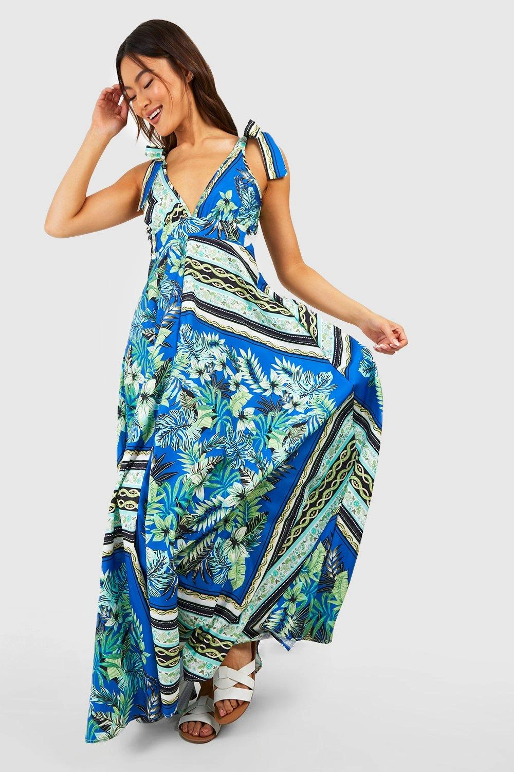 Maxikleid Mit Palmen-Print 3 Maxikleid Mit Palmen-Print – Bild 3