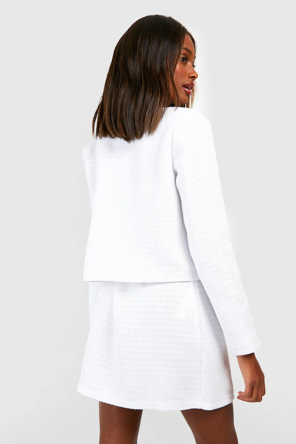 Bouclee-Rock Mit Knopf-Detail 2 Bouclee-Rock Mit Knopf-Detail – Bild 2