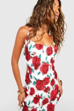 Florales Plissee-Maxikleid 7 Florales Plissee-Maxikleid -Günstiges Mode Takt Geschäft gzz55180 red xl 3