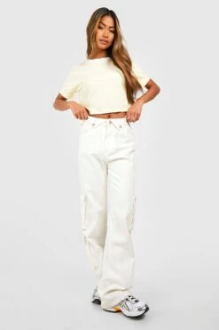 Kurzes Ringer T-Shirt -Günstiges Mode Takt Geschäft gzz57763 lemon xl 2